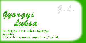 gyorgyi luksa business card